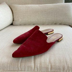 Franco Sarto | Burgundy Slip-On Mules | Size 8.5